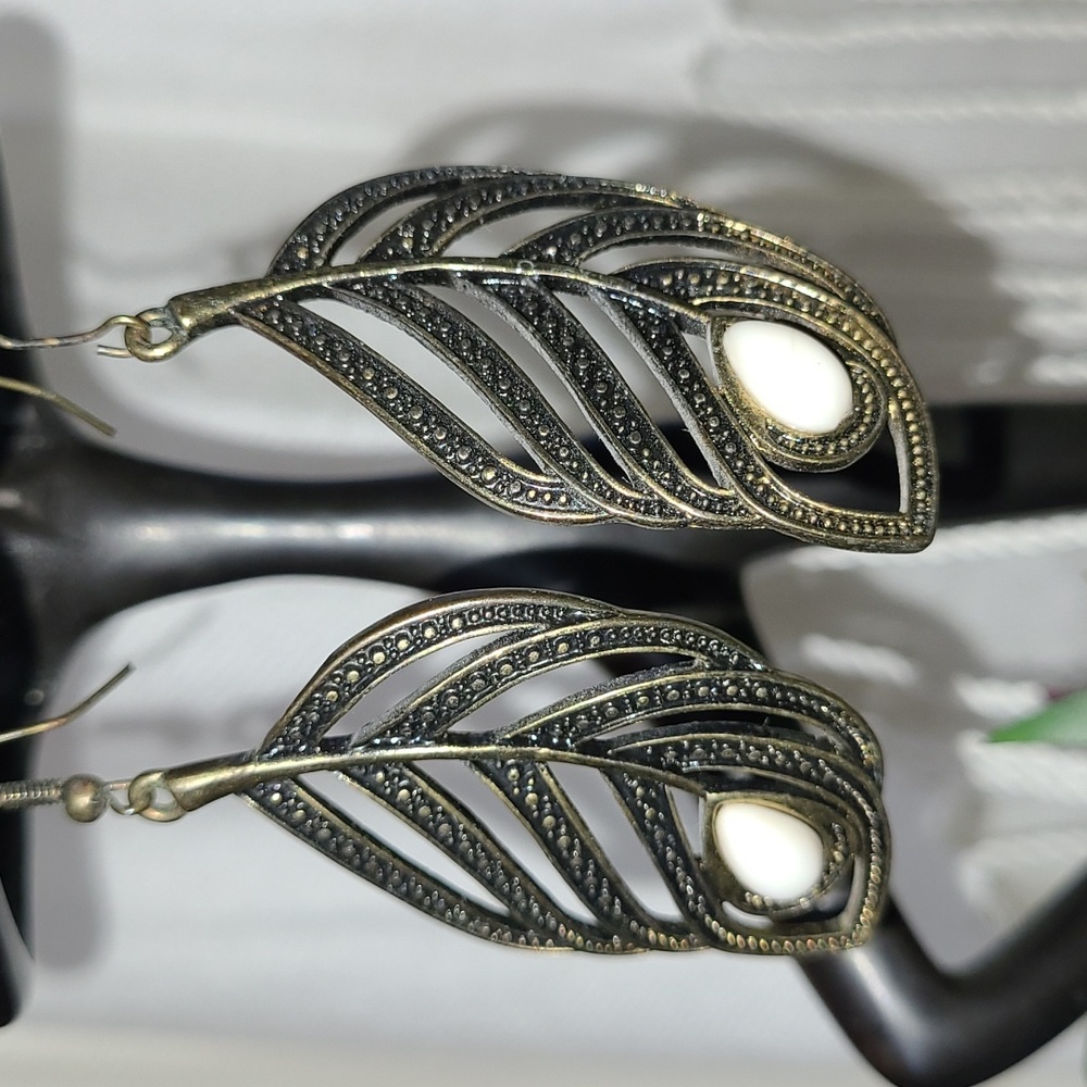 Leaf Earrings 3" drop